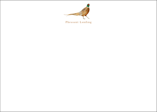 Caspari Pheasant Personalized Correspondence Cards 93632CCUPG