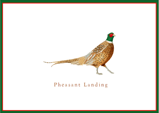 Caspari Pheasant Personalized Folded Notes 93632PNUPG