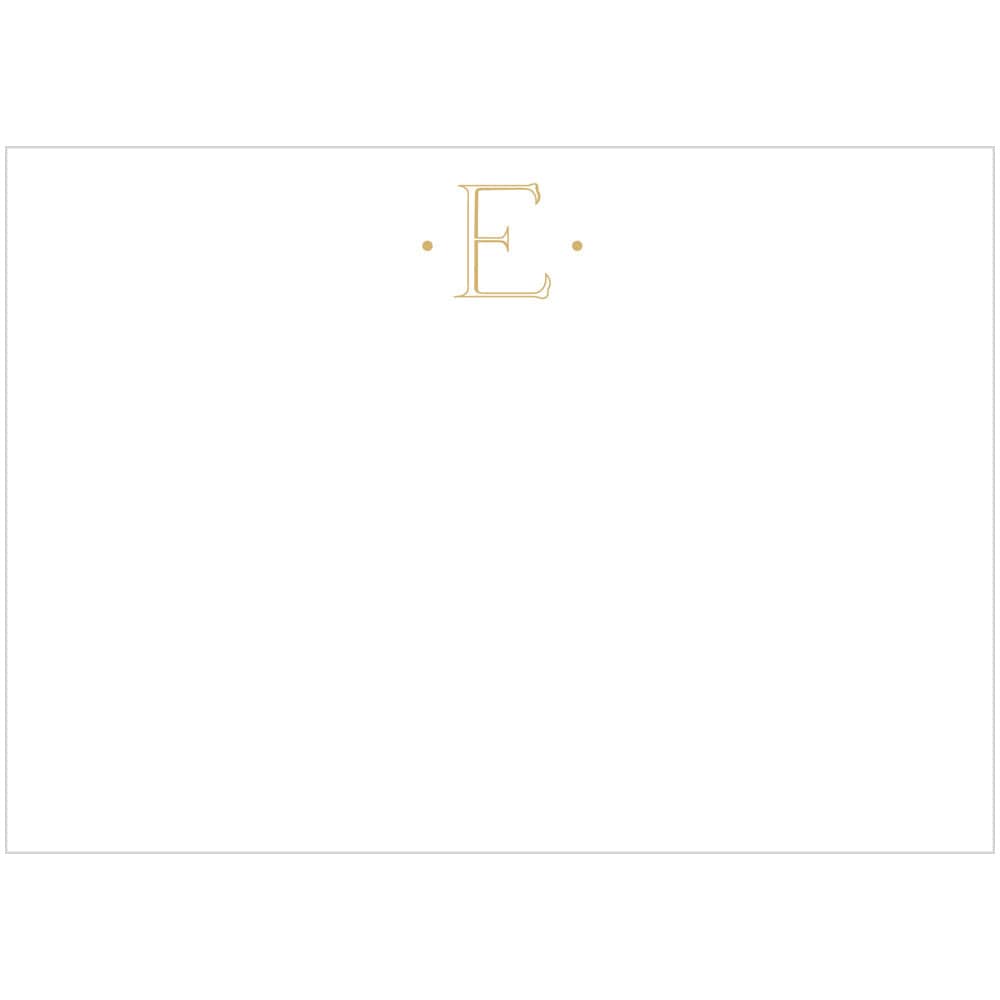 caspari Caspari Antique Plain Letter E Foil Correspondence Cards - 12 Cards and Envelopes