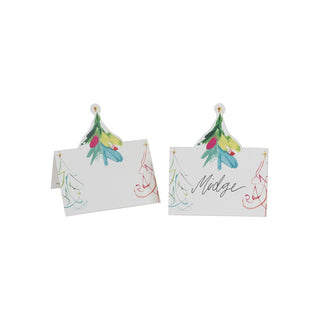 Caspari Pop Christmas Die-Cut Place Cards - 8 Per Package 93907P