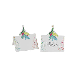Caspari Pop Christmas Place Card 8 In Die-Cut 93907P