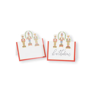 Caspari Nutcracker Christmas Foil Place Card 8 In Die-Cut Foil 93908P