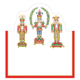 Caspari Nutcracker Christmas Foil Place Card 8 In Die-Cut Foil 93908P