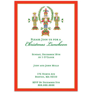 Personalization by Caspari Nutcracker Christmas Personalized Invitations 93914PG
