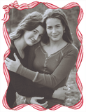 Personalization by Caspari Personalized Striped Ribbon Holiday Photo Cards - Portrait 93962PG