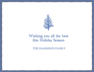 Personalization by Caspari Personalized Happy Holidays Trees Holiday Photo Cards - Landscape 93977PG
