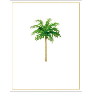Caspari Palms Foil Boxed Note Cards - 10 Cards and 10 Envelopes per Package 94604.46A