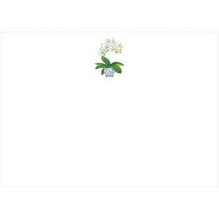 Caspari White Orchid Correspondence Cards - 20 Card & Envelopes 94607CCU12