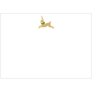 Caspari Leaping Reindeer Foil Correspondence C Size Foil 12-In 94610CCU12