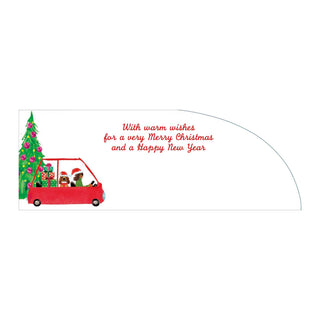 Caspari Christmas Tree Shopping Money Card - Package of 4 cards with envelopes 94703