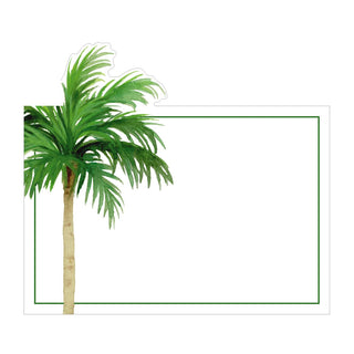 Caspari Painted Palm Tree Place Card 8 In Die-Cut 94903P