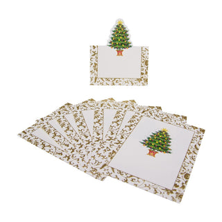 Caspari Gilded Tree Place Cards Die Cut Package 8 In 94904P