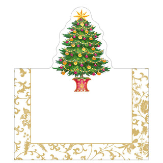 Caspari Gilded Tree Place Cards Die Cut Package 8 In 94904P