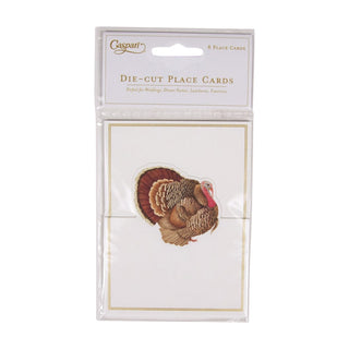 Caspari Turkey Place Cards Die Cut Package 8 In 94905P