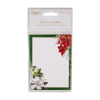 Caspari Christmas Garden Foil Place Card 8 In-Foil 94906P