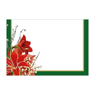 Caspari Christmas Garden Foil Place Card 8 In-Foil 94906P