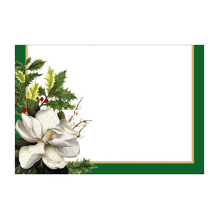 Caspari Christmas Garden Foil Place Card 8 In-Foil 94906P