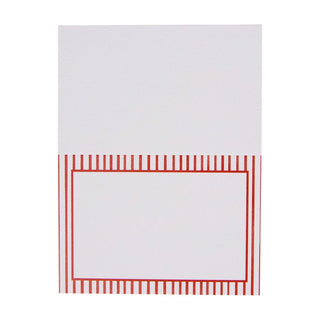 Caspari Pinstripe Red Place Cards Package 10 In 94908P
