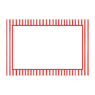 Caspari Pinstripe Red Place Cards Package 10 In 94908P