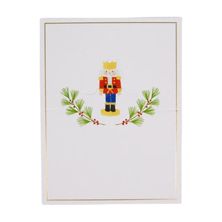 Caspari Little Nutcracker Foil Place Card 8 In Die-Cut Foil 94912P