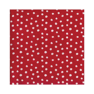 Caspari Small Dots Red Napkin Luncheon 9500L