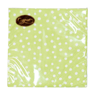 Caspari Small Dots Spring Green Napkin Cocktail 9505C