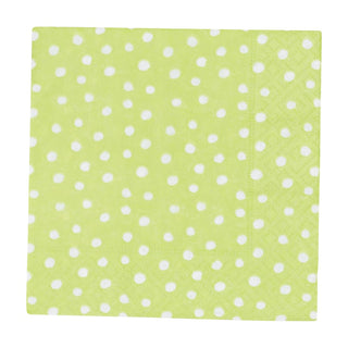 Caspari Small Dots Spring Green Napkin Cocktail 9505C