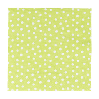 Caspari Small Dots Spring Green Napkin Luncheon 9505L