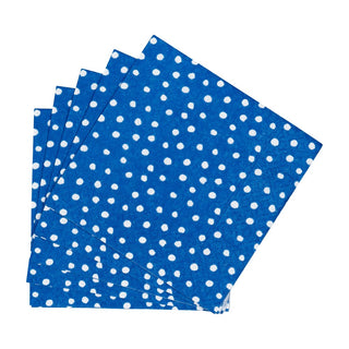 Caspari Small Dots Royal Blue Napkin Cocktail 9506C