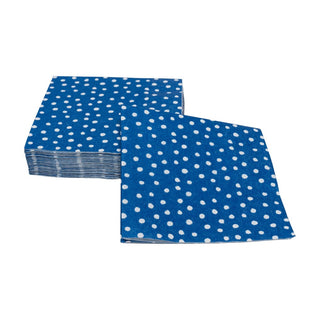 Caspari Small Dots Royal Blue Napkin Cocktail 9506C
