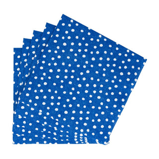 Caspari Small Dots Royal Blue Luncheon Napkins - 20 Per Package 9506L
