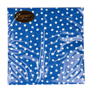Caspari Small Dots Royal Blue Luncheon Napkins - 20 Per Package 9506L