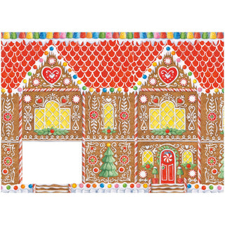 Caspari Gingerbread House Greeting Cards - 1 Per Pack 95530