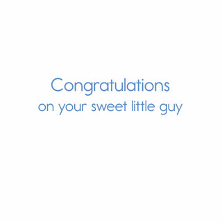 Caspari It's a Boy Stripe Baby Shower Die Cut Greeting Card - 1 card with envelope 95569.29