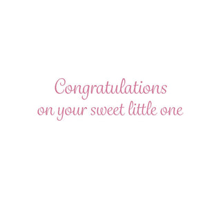 Caspari IT'S A GIRL STRIPE EDAY N SIZE BABY SHOWER DIE-CUT 95570.29