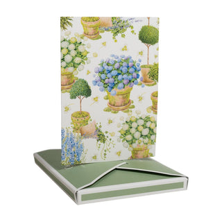 Caspari Potted Hydrangeas Assorted Boxed Note Cards - includes 8 notes & envelopes 95649.46