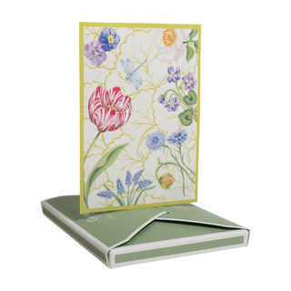 Caspari Floral Majolica Assorted Boxed Note Cards - includes 8 notes & envelopes 95651.46