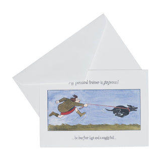 Caspari Who's Walking Who? Assorted Boxed Note Cards - includes 8 notes & envelopes 95653.46