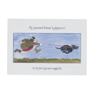 Caspari Who's Walking Who? Assorted Boxed Note Cards - includes 8 notes & envelopes 95653.46