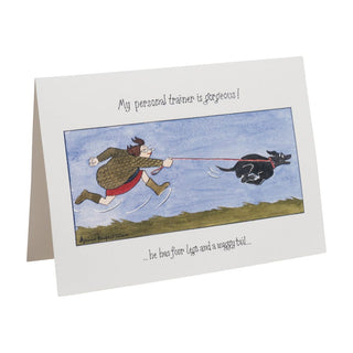 Caspari Who's Walking Who? Assorted Boxed Note Cards - includes 8 notes & envelopes 95653.46