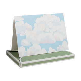 Caspari Blue Skies Thank You Notes - includes 8 cards & envelopes 95658.44B