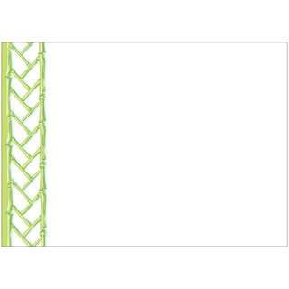 Caspari Bamboo Screen-Moss Green Correspondence Cards - includes 12 cards & envelopes 95661CCU12