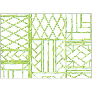 Caspari Bamboo Screen-Moss Green Correspondence Cards - includes 12 cards & envelopes 95661CCU12