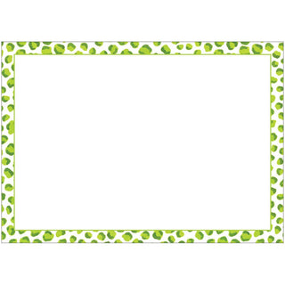 Caspari Just Spots Green Correspondence Cards - includes 12 cards & envelopes 95665CCU12