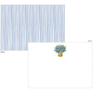 Caspari Potted Hydrangea Correspondence Cards - includes 12 cards & envelopes 95667CCU12