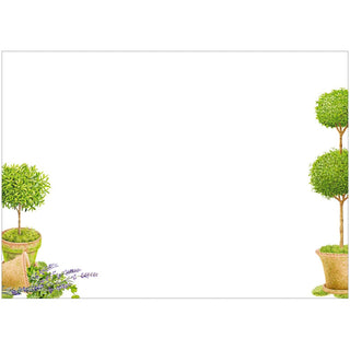 Caspari Potted Topiaries Correspondence Cards - includes 12 cards & envelopes 95668CCU12