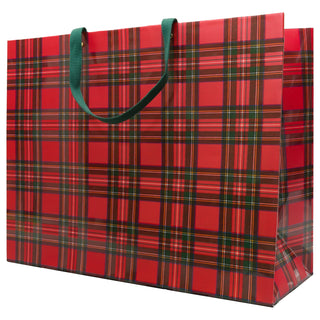 Caspari Royal Plaid Jumbo Gift Bags - includes 1 Gift Bags 9575B10