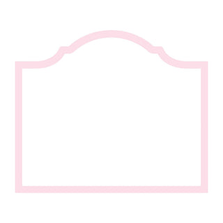 Caspari Arch Petal Pink Place Card 8 In Die-Cut 95900P