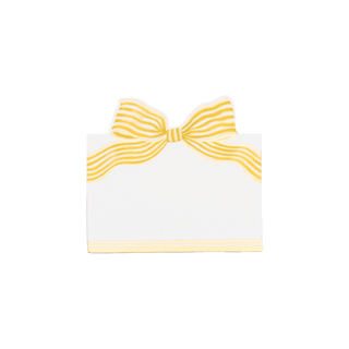 Caspari Gold Striped Bow Foil Place Cards - includes 8 Place Cards 95906P