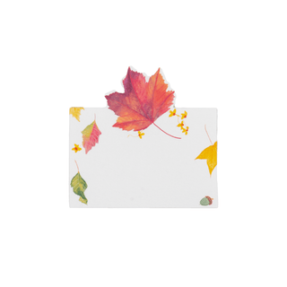 Caspari Swirling Leaves White Place Cards - includes 8 Place Cards 95909P